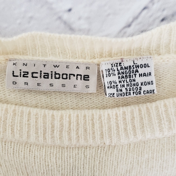 Vintage 80s Liz Claiborne Sweater Angora/Lambs Wool see pics descript - Picture 4 of 13